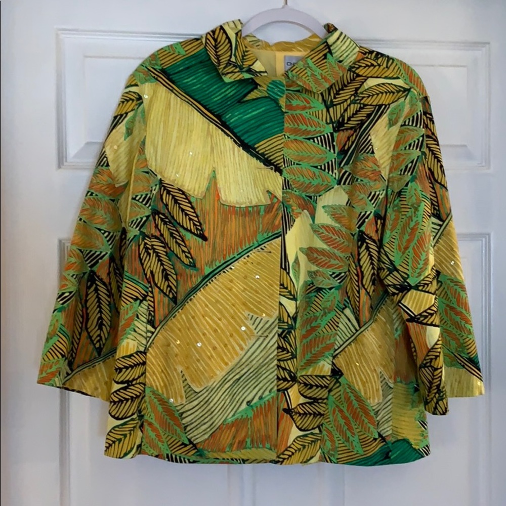 Chico’s Blazer with yellow interior